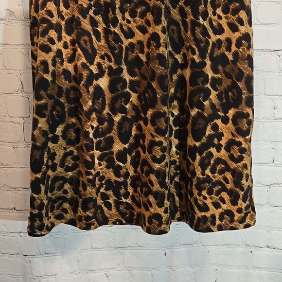 Robert Louis leopard print midi skirt size L - Picture 8 of 10